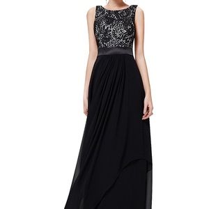 Floor Length Black Prom/Bridesmaids Dress